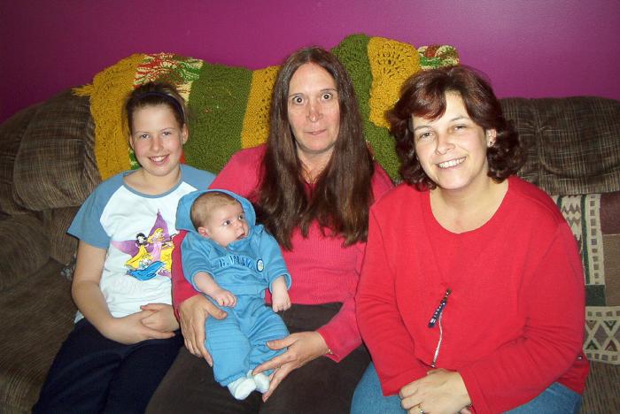 my sister Victoria, Auntie Tina (with me, Jonah) and Mommy